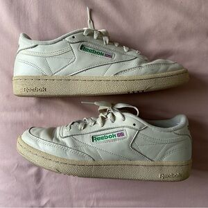 reebok club c white sneakers